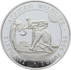 Somalia 100 Schilling Silber 2024 Elefant - 1 Unze Feinsilber